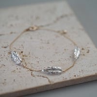 【charm】10K×silver leaf bracelet３
