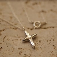 【charm】silver cross necklace (M)