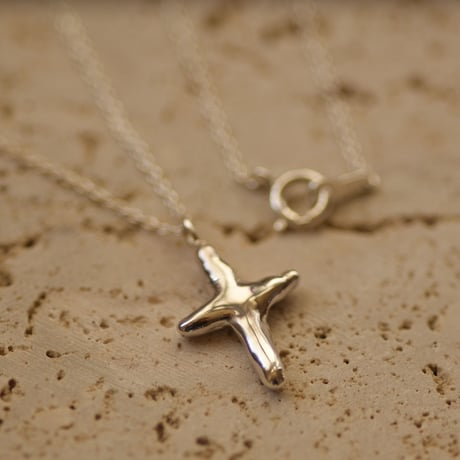 【charm】silver cross necklace (M)
