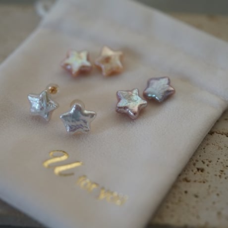 【charm】 small star pierce  (white)