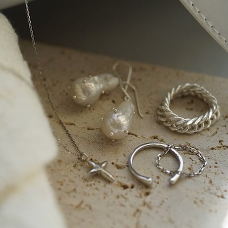 【U for you】Pt900 ripples open ring