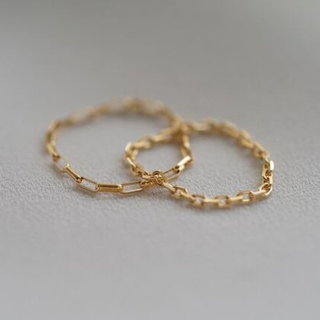 【U for you】18K chain ring  ①