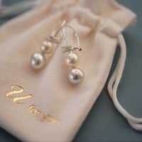 【drop】 silver925 あこやパール×あこやケシピアス