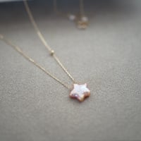 【charm】 10K small star necklace