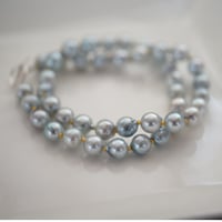 【drop】silver925 あこやグレーパールネックレス (yellow)