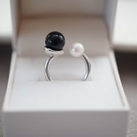 【colors】 silver925 天然石のtwin ring