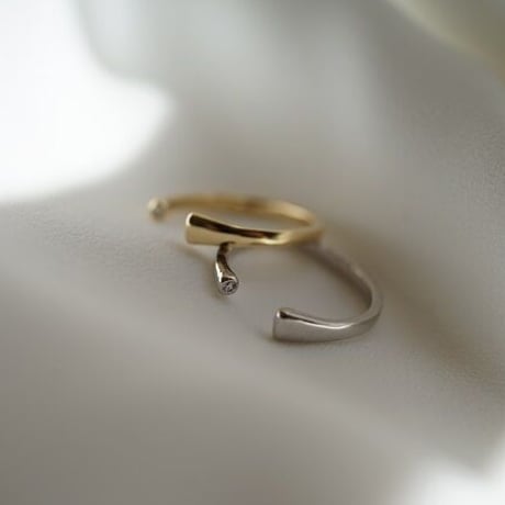 【U for you】Pt900 ripples open ring