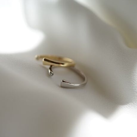 【U for you】Pt900 ripples open ring