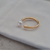 【ripples】18kgp open ring (pearl)