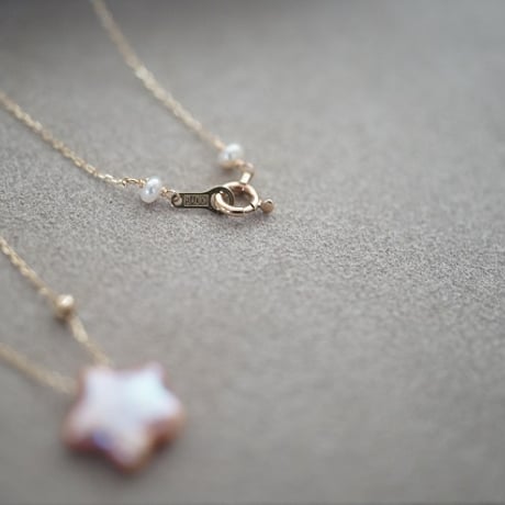 【charm】 10K small star necklace