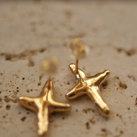 【charm】18kgp cross pierce