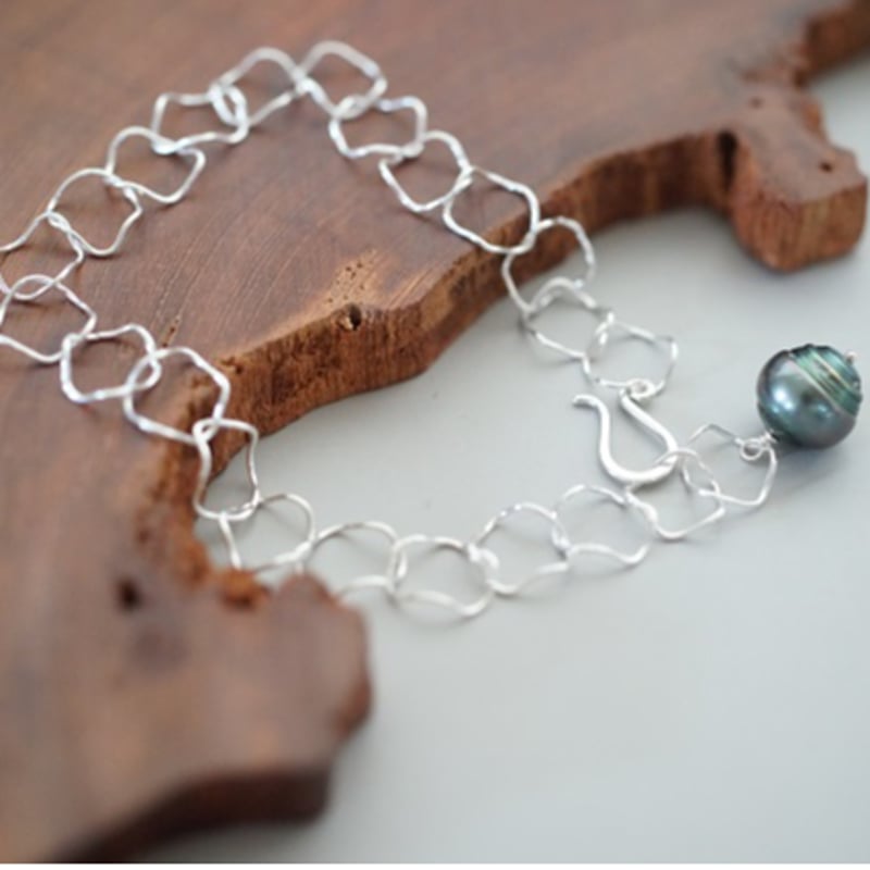 chain】silver925 ウェーブチェーンブレスレット 2 | U for you