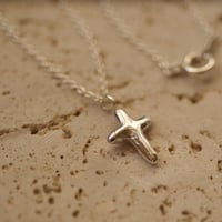 【charm】silver cross necklace (S)