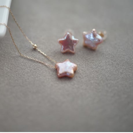 【charm】 10K small star necklace