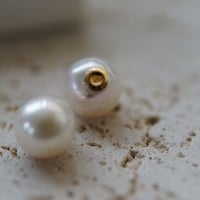 【drop】１８K あこやパールキャッチ white