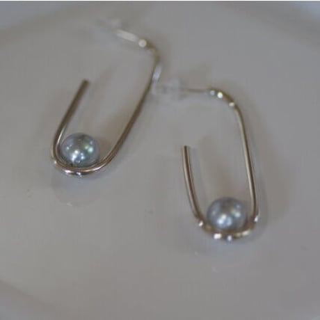 【one】 oval pierce (gray)