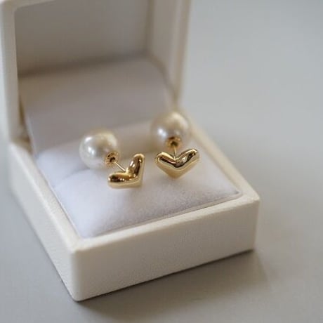 【drop】１８K あこやパールキャッチ white