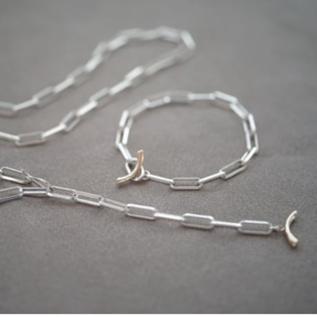 【chain】silver925×K１０ chain bracelet