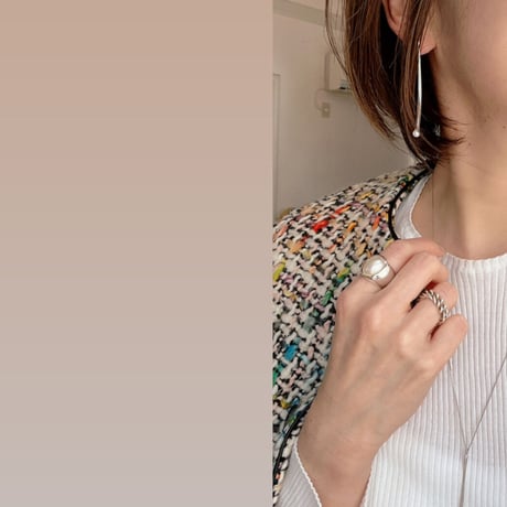 ＜受注オーダー＞one (bubble silver pierce ２）