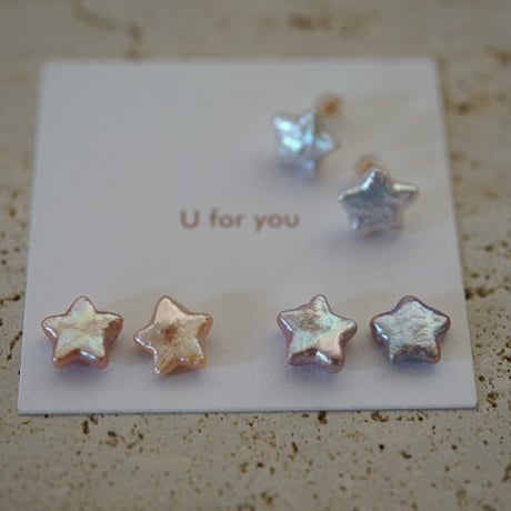 【charm】 small star pierce  (white)