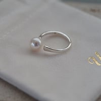 【ripples】silver925 open ring (pearl)