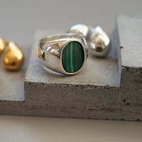 ＜受注オーダー＞colors ( silver925 malachite ring)