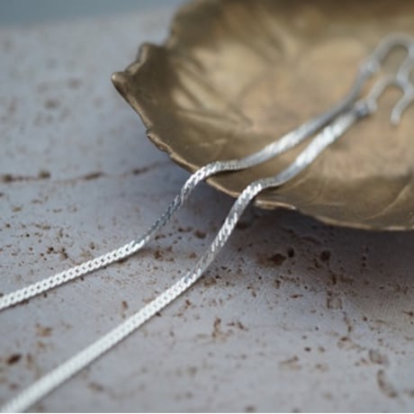 【chain】silver925 ラインチェーンピアス