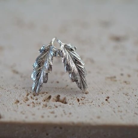 【charm】silver leaf pierce 1