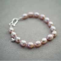 【drop】silver925 ピンクパールブレスレット