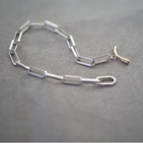 【chain】silver925×K１０ chain bracelet