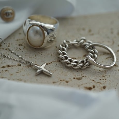 【U for you】Pt900 ripples open ring