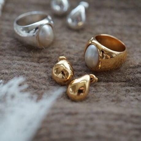 ＜受注オーダー＞one (bubble gold pierce）
