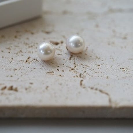 【drop】１８K あこやパールキャッチ white