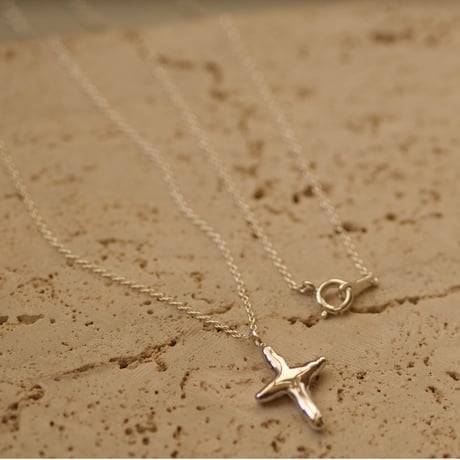 【charm】silver cross necklace (M)