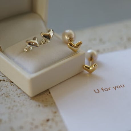 【charm】silver925 small heart pierce