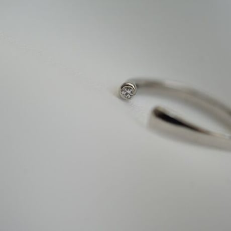 【U for you】Pt900 ripples open ring