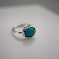 【colors】 silver925 ターコイズの１粒ピンキーリング