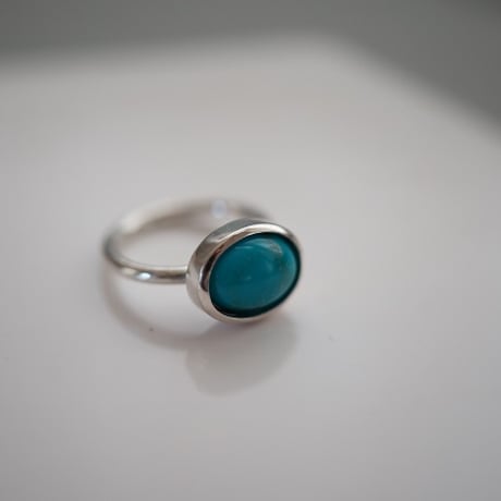 【colors】 silver925 ターコイズの１粒ピンキーリング
