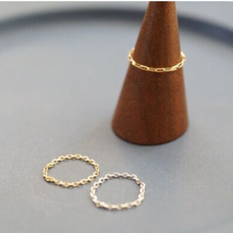 【U for you】K18 chain ring ②