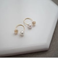 【drop】K18 ベビーパールピアス
