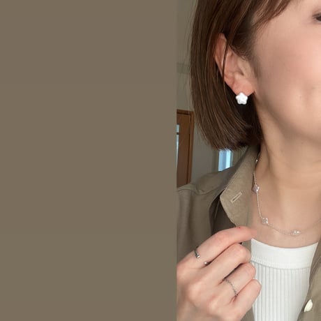 【drop】silver925 フラワーケシネックレス