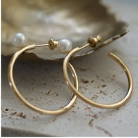 ＜受注オーダー＞ one (gold hoop pierce）