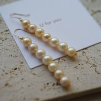 【seasons】あこやパールのラインピアス
