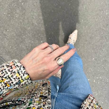 【en 】silver925 chain ring ①