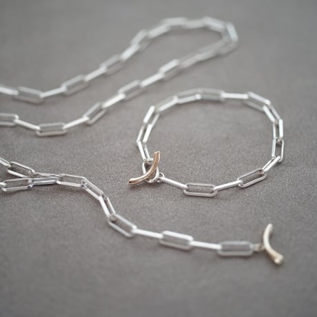 【chain】silver925×K１０ chain bracelet