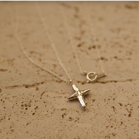 【charm】silver cross necklace (M)