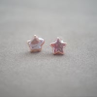 【charm】 small star pierce  (orange pink )