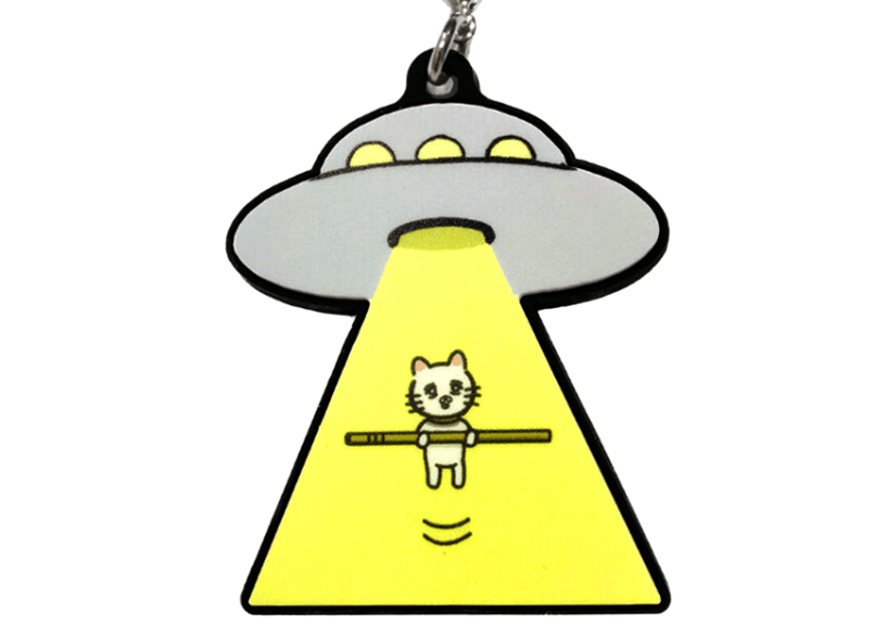 ラバーキーホルダー(UFO) | 貴重な棒を持つネコ オフィシャル ラバーキーホルダー(UFO) | 貴重な棒を持つネコ オフィシャル
