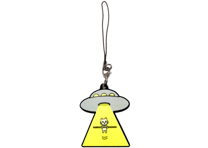 ラバーキーホルダー(UFO) | 貴重な棒を持つネコ オフィシャル ラバーキーホルダー(UFO) | 貴重な棒を持つネコ オフィシャル