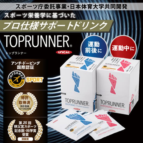 【ポスト投函】【送料無料】【お試しセット】TOPRUNNERアイソトニック＆ハイポトニック 各３袋【お一人様１回限り】